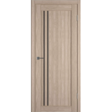 Дверь межкомнатная ВФД Атум Про X33 Дуб красный, стекло черное "Лакобель черный"